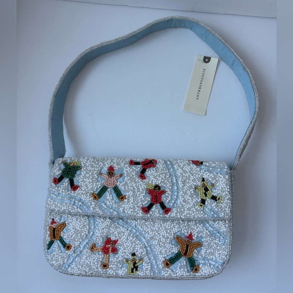 NWT Anthropologie The Fiona Beaded Bag: Winter Icon Edition - Picture 4 of 16